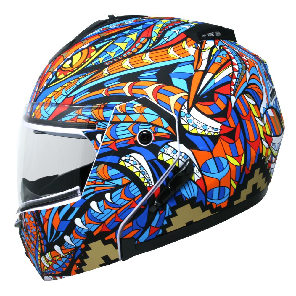 Casco Stealth Alebrije Azul PULSAR R6R FZ R1 R15 CBR GIXXER