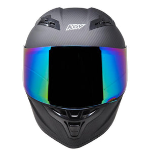 Casco Kov KC1 Negro Carbon PULSAR R6R FZ R1 R15 CBR GIXXER