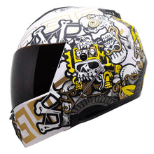 Cargar imagen en el visor de la galería, Casco Stealth Mictlan Blanco PULSAR R6R FZ R1 R15 CBR GIXXER